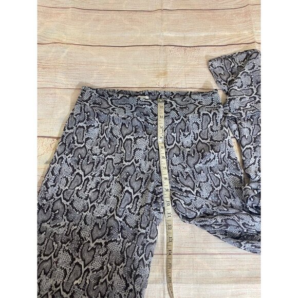 Vintage Y2K Cache Women's Grey Snake Print Sheer Chiffon Pants - 0 - Picture 6 of 11